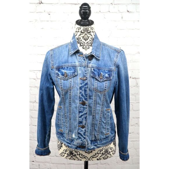 ABERCROMBIE & FITCH Women's Denim / Jean Jacket SIZE SMALL - Picture 1 of 7